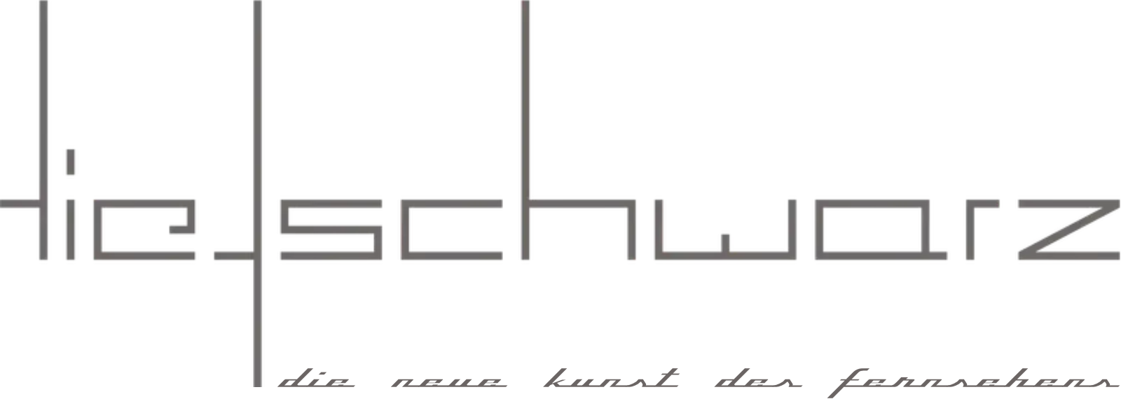 Logo "tiefschwarz" mit Claim "Die neue Kunst des Fernsehens".